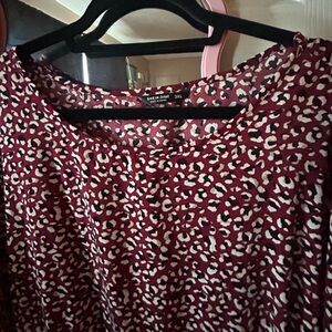 Women's Burgundy Leopard SHEIN Dress